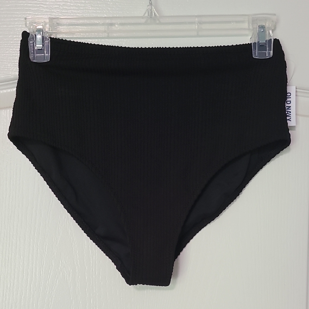 Old Navy Black Ribbed Bikini Bottoms